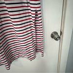 Loft  Striped Sleeveless Midi Dress with slit red, Blue, White pocket medium Photo 4