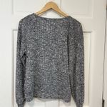 Philosophy Gray Long Sleeve Ribbed Knit Sweater Top Square Neck Marled Y2K Sz M Photo 5