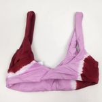 l*space L* Lizzie Bikini Top in Pink Burgundy Tie Dye Size XS NWT Photo 2