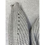 Elodie  Cable Knit Sweater Gray Long Sleeve Short Size Medium Oversized Photo 1