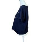 Maeve  Anthropologie Beach Embroidered Sweatshirt Tee Riviera Cotton Shirt Sz XS Photo 3