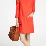 J.Crew Vibrant Orange 3/4 Sleeve Dress,Size 8,97%Wool,3%Spandex Photo 0