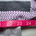 Talbots T by  Purple Gray Stripe Long Sleeve Sweatshirt XL 100% Cotton Athleisure Photo 6