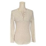 Black Tape Henley Top Thermal Sz M Cotton Blend V Neck Basic Layering Piece Size M Photo 1