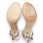 Deltan Miranda Leather Ankle Bow Strappy Dress Sandals Metallic Silver Size 9.5 Photo 13