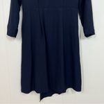 Alaroo Navy Blue Faux Wrap Collared Shirt Dress Photo 11