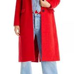 AQUA Bloomingdale’s Two Button Long Coat in Red, Size S, New w/Tag $178 Photo 10