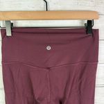 Lululemon  Burgundy High-Waisted Leggings Size 6 Photo 3
