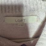 LOFT Floral Print Sweater Purple Lilac Crew Neck Pullover M Size M Photo 2