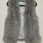 Club Monaco NWT  Authentic Marabou Feather Vest Medium Photo 0