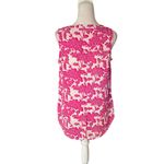 A pea in the pod  Pink Floral Sleeveless Blouse Pleated Front Womens Size Small Photo 1