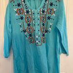 Fresh Produce Aqua Embroidered Tunic from  M/L Photo 0