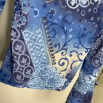 Y2K l.e.i. Printed Long Fluted Sleeve Cottagecore Fairy Boho size L Large Blue Photo 6