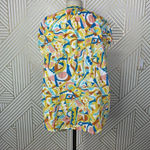 Anthropologie Danielle Kroll Brooklynite Blouse Yellow Multicolor Size Medium Photo 6