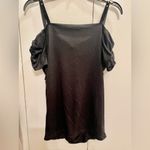 ENTRY  Black Off Shoulder Ruched Studded Top Photo 2