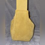 Made In India NWT Mustard Yellow Genuine Leather Suede Crescent Shoulder Bag Photo 5