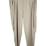 Athleta Skyline Pant II Beige Belted Lightweight Travel High Rise Paperbag SZ 8 Photo 1