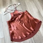 Free People  Tank Top l'amour cami womens Pink medium satin going out party chic Photo 5