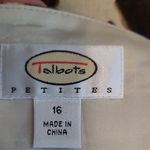 Talbots  PETITES LINEN BLEND BURLAP PUFF SLEEVE SQUARE NECK ABSTRACT DRESS 16P Photo 9