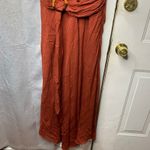 Anthropologie ‎ terra cotta fall midi dress size 10 boho autumn wedding guest Photo 3