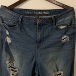 Vanilla Star Jeans Vanilla Star Distressed Cropped Jeans - Blue Photo 1