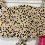 Xhilaration Women’s Smocked Underwire Bandeau Bikini Swim Top Animal Print NWT Photo 1