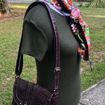 VTG Purse and Scarf Set Purse by Plum 60s Neck Head Scarf Purple Photo 0