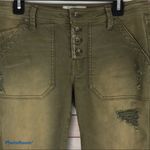 Free People  | Olive Green Distressed Cargo Pants Photo 7