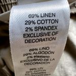 Chico's Linen Crop Cargo Pants Embellished Belted Rhinestone Cream 2.5 L Photo 3