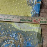 Aidan Mattox Y2K ‎ Strapless Silk Mini Babydoll Dress Yellow Blue Gold Paisley 8 Photo 6