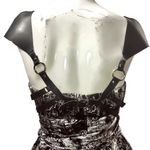 BCBGMAXAZRIA Vtg Y2K BCBG floral baroque avant garde silk strapless dress bubble hem fairy S Photo 3