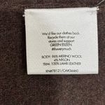 Eileen Fisher  Size M L Brown Merino Wool + Lamb Leather Coatigan Jacket Coat Photo 6