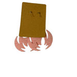 Handmade Faux Leather Red Flame Earrings Photo 2