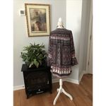 Taylor & Sage Floral Long Bell Sleeve Blouse Tunic Size Medium Pullover Photo 3