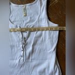 L.A. Blues White Fitted Ribbed Tank Top w/ Rhinestone Buttons Size 14/16 Photo 3