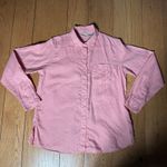 L.L.Bean Long Sleeve Linen Button Up Shirt SZ M Muted Coral Pink Beach Classic Photo 0