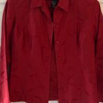 SILKLAND Petite Red Embroidered Silk Blazer Jacket Women's Size 2P Photo 0