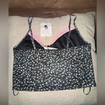 Elodie  Multicolor Floral Camisole with Pink Lace Photo 1