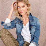 Garnet Hill  size 16 blue jean denim jacket Photo 0