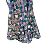 Violets & Roses vintage Womens large sleeveless green paisley clock print dress Photo 6