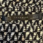 ZARA Patterned Sleeveless Jumpsuit Black Off White Size Small Photo 2