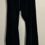 Juicy Couture  Vintage Y2K Black Velour Flare Track Pants Women’s Size Large Photo 0
