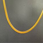 Unsigned Yellow Goldplated Flat Snake Chain 24” Necklace 11g. Gold Photo 8