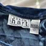 Vintage Y2K boho blue denim lightweight jacket with beaded & chain details large Photo 3