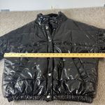 Wild Fable Wild Fable Black Puffer Jacket Shiny Quilted Coat Womens Size L Photo 3
