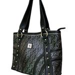 B Brentano Made In Italy Black and Silver Monogram Handbag Photo 3