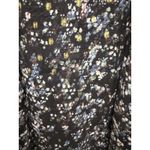 Lavender Brown  Black Floral 100% Silk Flowy Skinny Strap Mini Dress Large L Photo 2