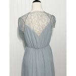 ASOS  Kate Lace Maxi Dress Gown Eyelash Lace V-Neck Short Sleeves Baby Blue‎ 6 Photo 4