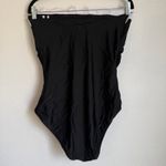 J.Crew NWT  Scalloped One Piece Swimsuit Black White Colorblock Sz L CI109 Photo 5