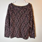John + Jenn JOHN‎ + JENN Oversized Textured V-Neck Sweater Size Large Cozy Knit Pink Gray Photo 4